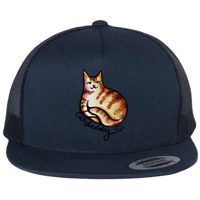 Cat Daddy Funny Cat Person Humor Gift Flat Bill Trucker Hat