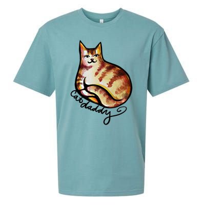 Cat Daddy Funny Cat Person Humor Gift Sueded Cloud Jersey T-Shirt