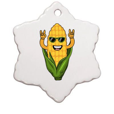 Corn Design For Women Sweet Corn On The Cob Lovers Ceramic Star Ornament