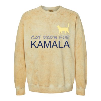 Cat Dads For Kamala Harris For President 2024 Colorblast Crewneck Sweatshirt