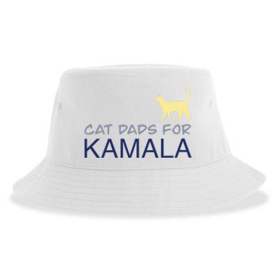 Cat Dads For Kamala Harris For President 2024 Sustainable Bucket Hat