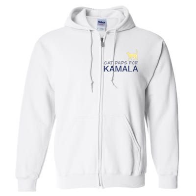 Cat Dads For Kamala Harris For President 2024 Full Zip Hoodie