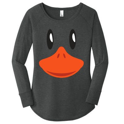 Cute Duck Face Awesome Halloween Costume Gift Women's Perfect Tri Tunic Long Sleeve Shirt