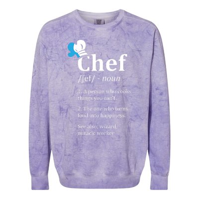 Chef Definition Funny Colorblast Crewneck Sweatshirt