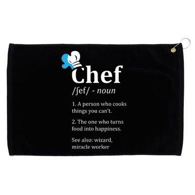 Chef Definition Funny Grommeted Golf Towel