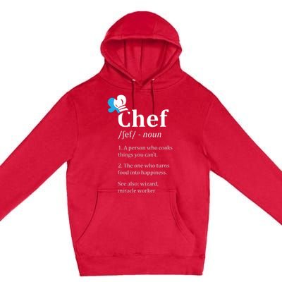 Chef Definition Funny Premium Pullover Hoodie