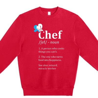 Chef Definition Funny Premium Crewneck Sweatshirt