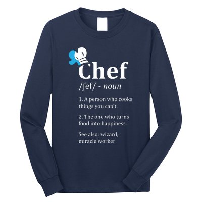 Chef Definition Funny Long Sleeve Shirt