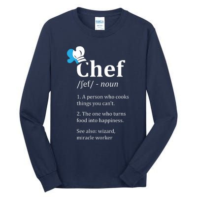 Chef Definition Funny Tall Long Sleeve T-Shirt