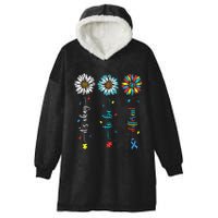 Cute Daisy Flower Autism Awareness Its Ok To Be Different Hooded Wearable Blanket