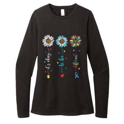 Cute Daisy Flower Autism Awareness Its Ok To Be Different Womens CVC Long Sleeve Shirt