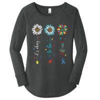 Cute Daisy Flower Autism Awareness Its Ok To Be Different Women's Perfect Tri Tunic Long Sleeve Shirt