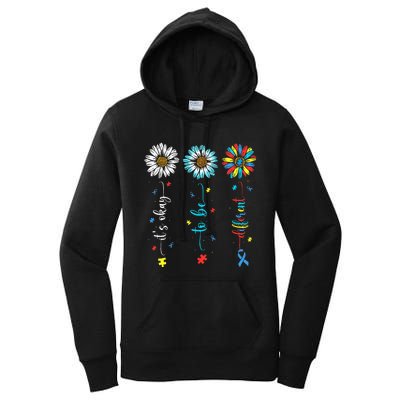 Cute Daisy Flower Autism Awareness Its Ok To Be Different Women's Pullover Hoodie