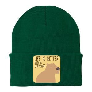 Capybara Design For Capibara Owner Cool Mammal Knit Cap Winter Beanie