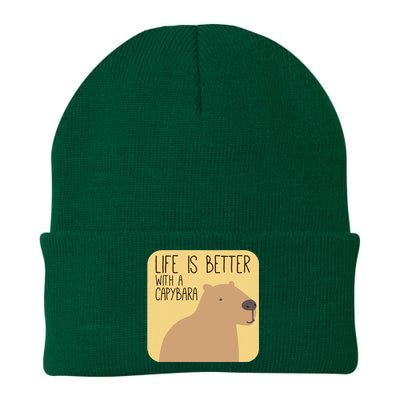 Capybara Design For Capibara Owner Cool Mammal Knit Cap Winter Beanie