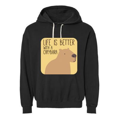 Capybara Design For Capibara Owner Cool Mammal Garment-Dyed Fleece Hoodie