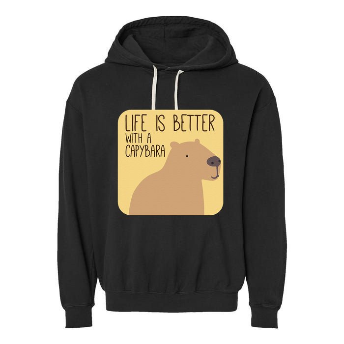 Capybara Design For Capibara Owner Cool Mammal Garment-Dyed Fleece Hoodie