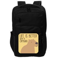 Capybara Design For Capibara Owner Cool Mammal Impact Tech Backpack