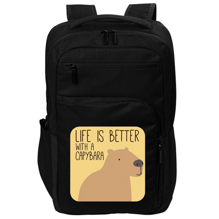 Capybara Design For Capibara Owner Cool Mammal Impact Tech Backpack