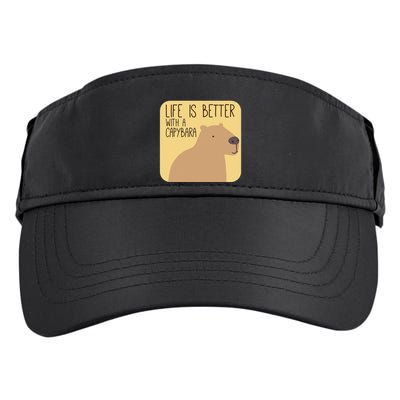 Capybara Design For Capibara Owner Cool Mammal Adult Drive Performance Visor