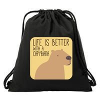 Capybara Design For Capibara Owner Cool Mammal Drawstring Bag