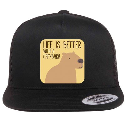 Capybara Design For Capibara Owner Cool Mammal Flatbill Hat