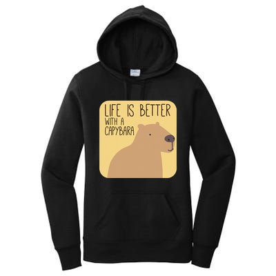 Capybara Design For Capibara Owner Cool Mammal Women's Pullover Hoodie