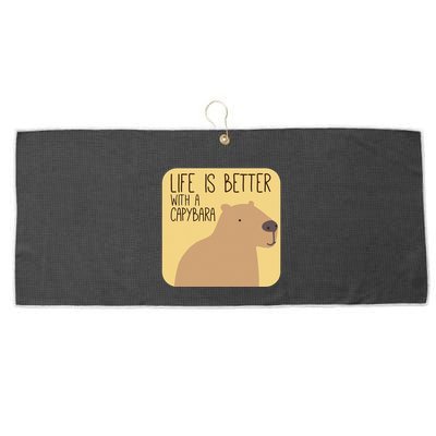 Capybara Design For Capibara Owner Cool Mammal Large Microfiber Waffle Golf Towel