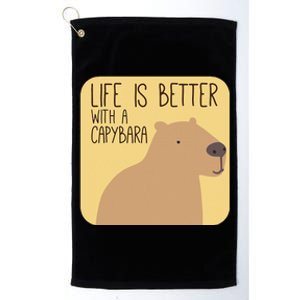 Capybara Design For Capibara Owner Cool Mammal Platinum Collection Golf Towel