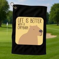 Capybara Design For Capibara Owner Cool Mammal Golf Towel
