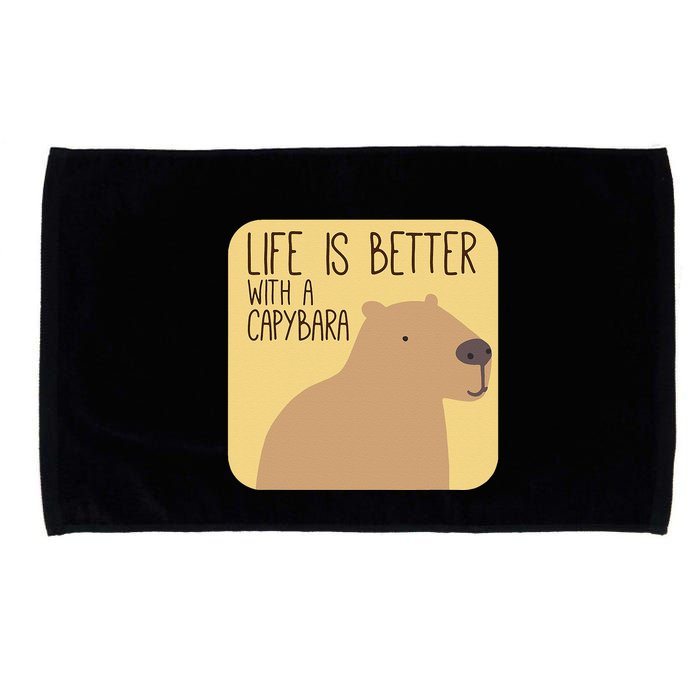 Capybara Design For Capibara Owner Cool Mammal Microfiber Hand Towel