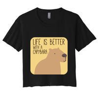 Capybara Design For Capibara Owner Cool Mammal Crop Top