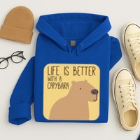 Capybara Design For Capibara Owner Cool Mammal Hoodie