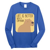 Capybara Design For Capibara Owner Cool Mammal Long Sleeve Shirt