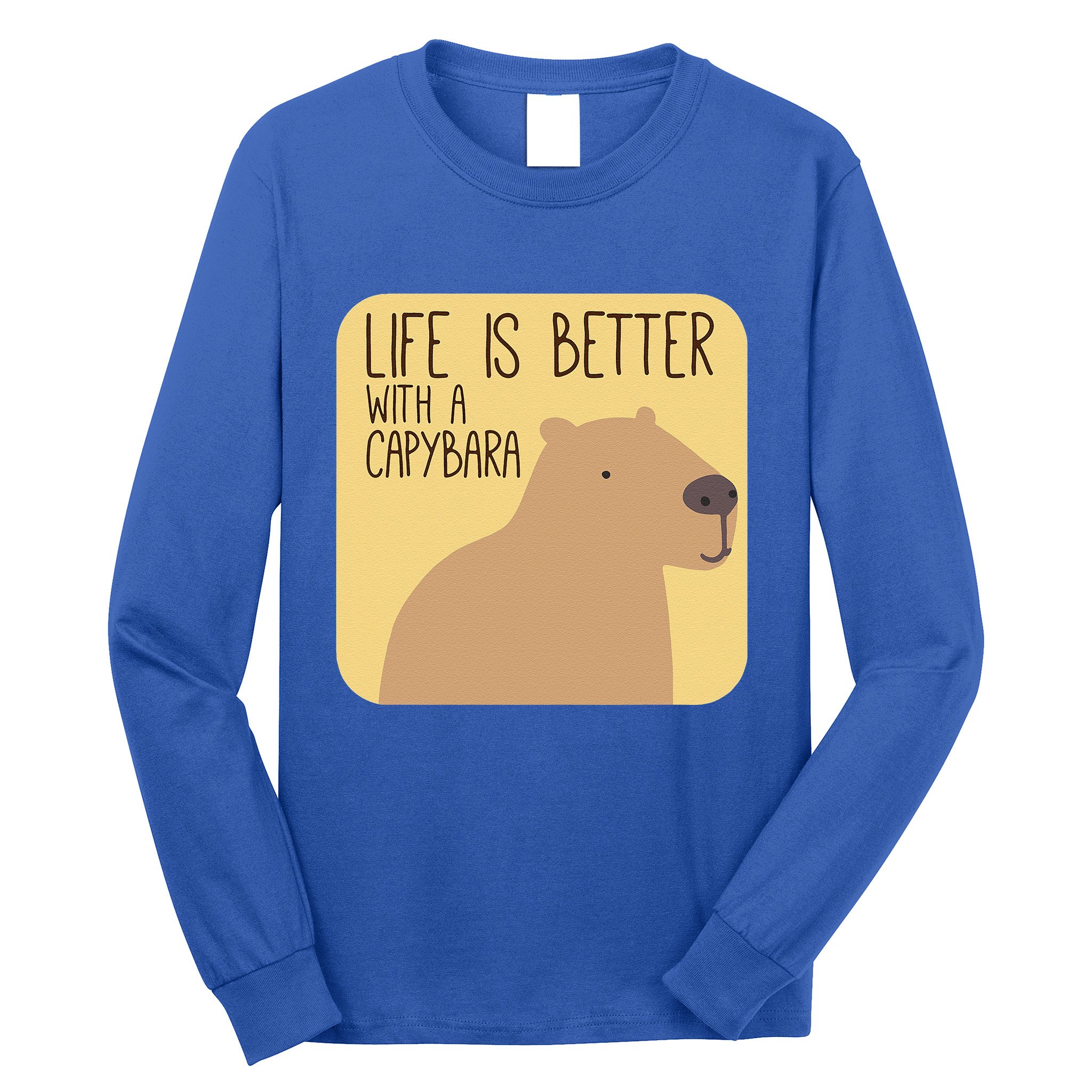Capybara Design For Capibara Owner Cool Mammal Long Sleeve Shirt