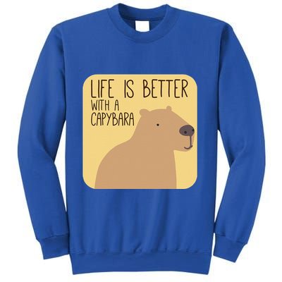 Capybara Design For Capibara Owner Cool Mammal Sweatshirt