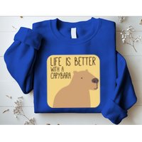 Capybara Design For Capibara Owner Cool Mammal Sweatshirt