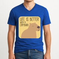 Capybara Design For Capibara Owner Cool Mammal V-Neck T-Shirt