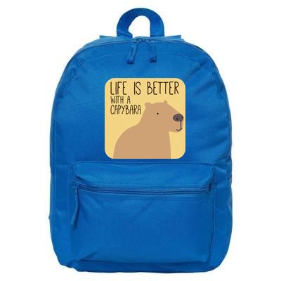 Capybara Design For Capibara Owner Cool Mammal 16 in Basic Backpack