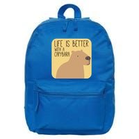 Capybara Design For Capibara Owner Cool Mammal 16 in Basic Backpack