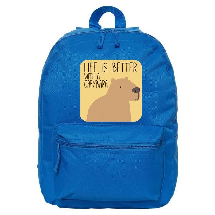 Capybara Design For Capibara Owner Cool Mammal 16 in Basic Backpack