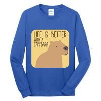 Capybara Design For Capibara Owner Cool Mammal Tall Long Sleeve T-Shirt