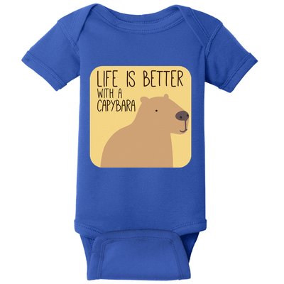 Capybara Design For Capibara Owner Cool Mammal Baby Bodysuit