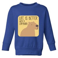 Capybara Design For Capibara Owner Cool Mammal Toddler Sweatshirt