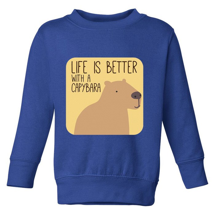Capybara Design For Capibara Owner Cool Mammal Toddler Sweatshirt