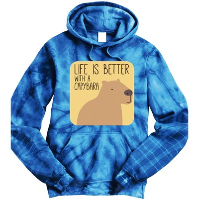 Capybara Design For Capibara Owner Cool Mammal Tie Dye Hoodie