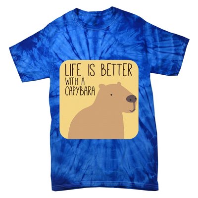 Capybara Design For Capibara Owner Cool Mammal Tie-Dye T-Shirt