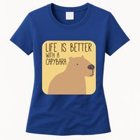 Capybara Design For Capibara Owner Cool Mammal Womens T-Shirt
