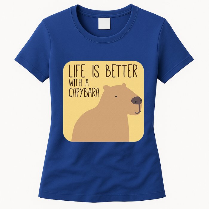 Capybara Design For Capibara Owner Cool Mammal Womens T-Shirt