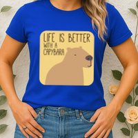 Capybara Design For Capibara Owner Cool Mammal Womens T-Shirt